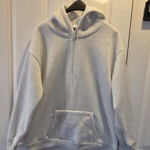 Uni Sex Gray Hoodied Kangroo Pockets Sz